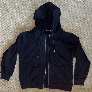 Black Zip-Up Hoodie